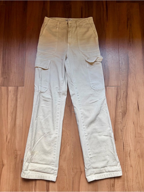 Zara Pants - Off-white Cargo Pants